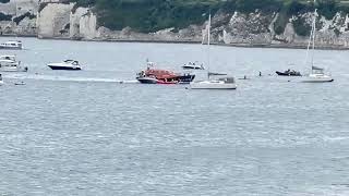 Swanage lifeboats rescue sinking boat filmed by Mark Eady [upl. by Myrtia696]