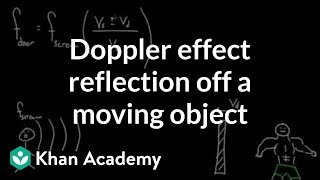 Doppler effect reflection off a moving object  Physics  Khan Academy [upl. by Airretnahs]