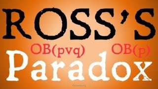 Rosss Paradox Deontic Logic [upl. by Gough68]