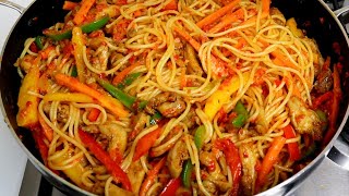 How To Make The Perfect Chicken Spaghetti Stir Fry [upl. by Rivalee]