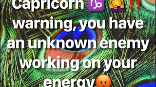 Capricorn ♑️ ⛔️❤️Urgent message You have a hidden enemy working on your energy love [upl. by Isobel473]