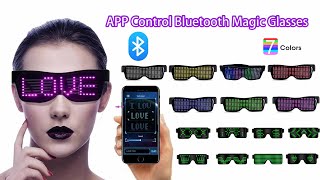 Bluetooth Magic Glasses APP Control Funky Glasses [upl. by Accalia]