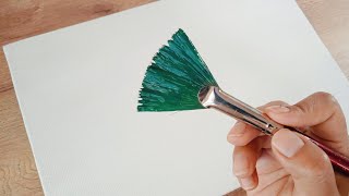 The Easiest Christmas Tree to Paint  Acrylic painting for beginners [upl. by Dawkins351]