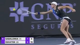 DRAMA UNFOLDS 🇵🇱 SWIATEK VS SABALENKA IN INTENSE WTA FINALS SEMIFINAL [upl. by Ellekcir]