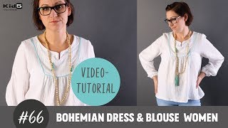 Eine tolle BohoBluse ganz einfach selber Nähen DIYNähTutorial [upl. by Rehpoitsirhc]