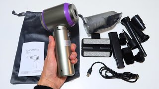 HRYCF Mini Cordless Car Vacuum  Air Duster  Full Demo  Review [upl. by Chatterjee]