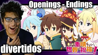 EL MEJOR ISEKAI 🗿  Konosuba OPENINGS y ENDINGS REACCIÓN [upl. by Iluj]