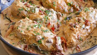 Creamy Tuscan Chicken Recipe [upl. by Barrett]