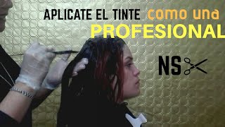 COMO APLICAR TINTE COMO UNA PROFESIONAL 👸👸  retoque de raíz cabello virgen y cabello con canas [upl. by Euqinaj]