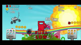 hill climb racing game 🥳video moonlander car in rainbow [upl. by Ahsirt]