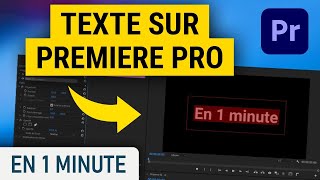 Ajouter un texte sur Premiere Pro [upl. by Fleeta669]