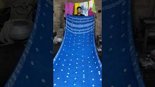 Price 550ship  bandhini linen sarees bandhinisarees leninsarees bluesaree trendingsong [upl. by Allie]