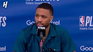 Damian Lillard talks Game 6 Loss vs Pacers Postgame Interview [upl. by Ainaznat]