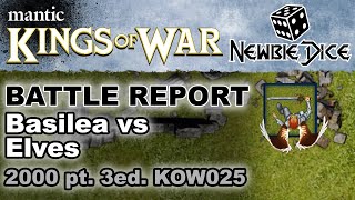 Kings of War Battle Report Basilea vs Elves  Mantic KOW 3rd Edition 2000 pts KOW 025 [upl. by Nwahsat143]