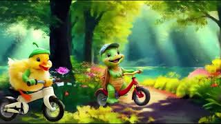 I love To Ride My Tricycle Story  I love Bicycle Song Dinoworld Nursery Rhymes amp Kids Stories [upl. by Nnalorac]