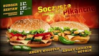 Reklama Burger King  Angry Whopper i Angry Chicken Royale [upl. by Ardnuas]