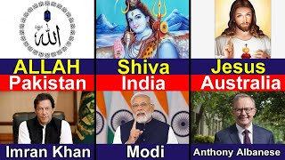 25 Countries State Leaders and Their GOD 2024  Imran Khan  Narendra Modi [upl. by Atinuaj316]