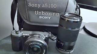 Sony a5100 Unboxing With 55210mm amp 1650mm Lens [upl. by Harac540]