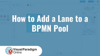 How to Add a Lane to a BPMN Pool [upl. by Hunger]