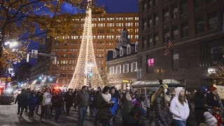 City of Rochester Lighting of Liberty Pole Parade Fireworks and Ice Skating [upl. by Ybocaj416]