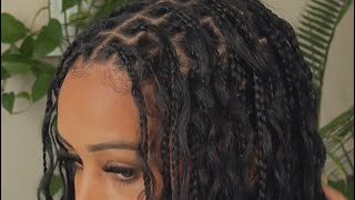 Boho braids on natural hair No extensions added [upl. by Thornie]