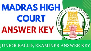 MHC Answer Key  Maths  Madras High Court Answer Key Examiner Juniorbaliff mhcanswerkey mhcexam [upl. by Amre]