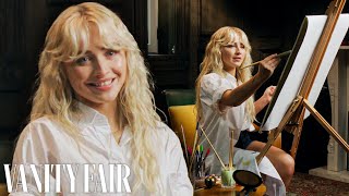 Sabrina Carpenter Creates Her Self Portrait  Vanity Fair [upl. by Razatlab226]