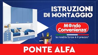 Istruzioni di montaggio Cameretta a ponte ALFA  MONDO CONVENIENZA [upl. by Halihs781]