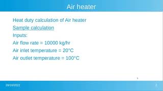 Heat Duty Calculation 1 [upl. by Hoffer]