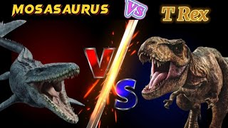 Mosasaurus vs T Rex  jwe Mosasaurus vs jwed T Rex [upl. by Cord733]