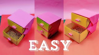 Creative Paper Drawer DIY  Simple StepbyStep Tutorial diy craft art [upl. by Aicilef]