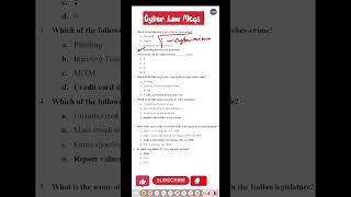 AIBE 19  Cyber Law Mcqs 📚😍 shorts ytshorts aibe allindiabarexamination bciadvocates lawyer [upl. by Aldin]