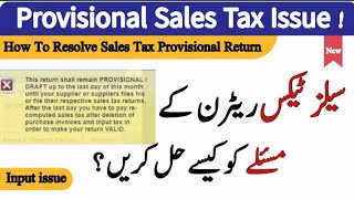 This Return Shall Remain Provisional Draft Up To The Last Day Of This Month Sales Tax Return 2024 [upl. by Pam]