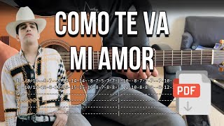 Requinto de COMO TE VA MI AMOR Tutorial en Guitarra Jovanny Cadena  Para Principiantes [upl. by Hanima235]