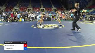 113 Lbs Round Of 128  Brock Mantanona California Vs Connor Novosel Ohio 93e1 [upl. by Clo]