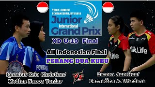 Perang Dua Kubu  DarrenBernadine VS ChristianYuniar  Final XD U19 JIGP 2024 [upl. by Sredna887]