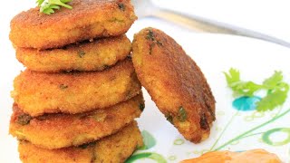 Leftover rice cutlets  Leftover rice recipes  Rice cutlet recipe [upl. by Merla]