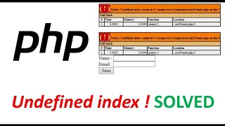 Notice Undefined index Id Error in PHP 100 Solution [upl. by Analli]