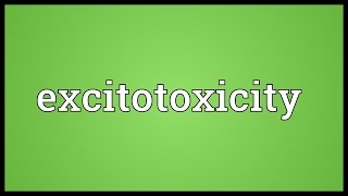 Excitotoxicity Meaning [upl. by Tiffani]