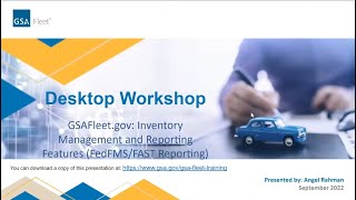 GSA Fleet Desktop Workshop FedFMS amp FAST Reporting [upl. by Hadnama948]