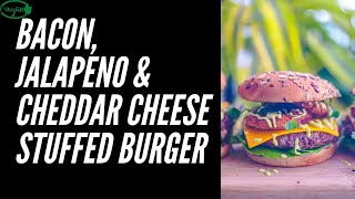 Bacon Jalapeno amp Cheddar Cheese Stuffed Burgers [upl. by Daryle]