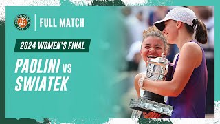 Swiatek vs Paolini 2024 Womens final Full Match  RolandGarros [upl. by Allred]