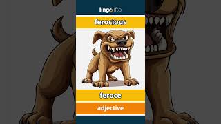 🇬🇧🇷🇴 ferocious  feroce  vocabulary builder  learn English  să învățăm engleza [upl. by Ahsinahs]