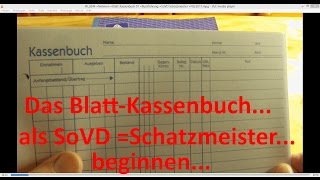 W0244 BlattKassenbuch 01 Buchführung SoVD Schatzmeister [upl. by Johnathan]