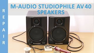 Repair of MAudio Studiophile AV 40 Speakers [upl. by Leamsi]