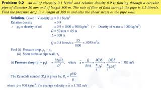 Fluid Mechanics Viscous Flow  Numericals based on Circular Pipe by MrPrashant BMaitreya [upl. by Joerg734]