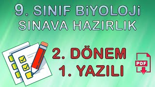 9 Sınıf Biyoloji 2 Dönem 1 Yazılıya Hazırlık  PDF [upl. by Yrrek]