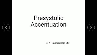 Presystolic accentuation in MDM [upl. by Ellemaj891]