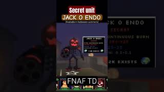 JACK O ENDO 🎃🤖 looks awesome in Fnaf TD Roblox fnaf roblox fnafroblox youtubeshorts [upl. by Amatruda246]