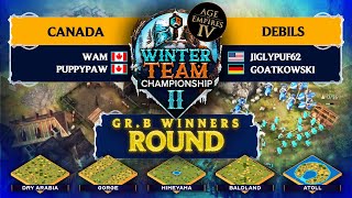 The 22500 Winter Team Championship II  Winners Round  Canada vs DEBILS [upl. by Novi]